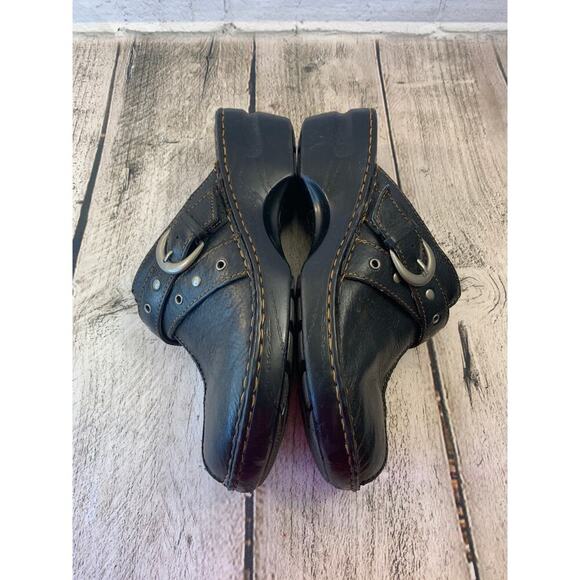 B.O.C. Women’s Born Concept Black Leather Slip On Clogs/Mules / Size: 10 - Picture 5 of 9